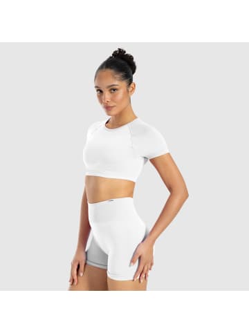 SMILODOX Crop Shirt Soheli in Hellgrau