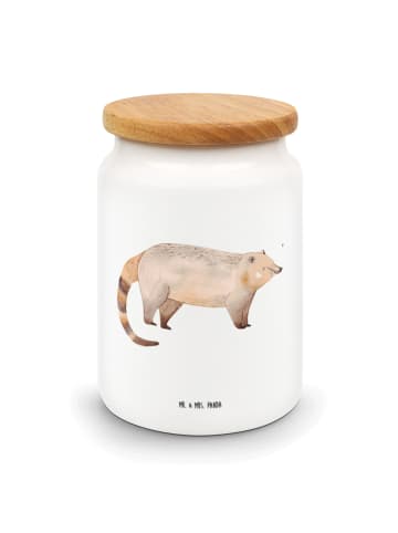 Mr. & Mrs. Panda Keksdose Nasenbär ohne Spruch in Weiß