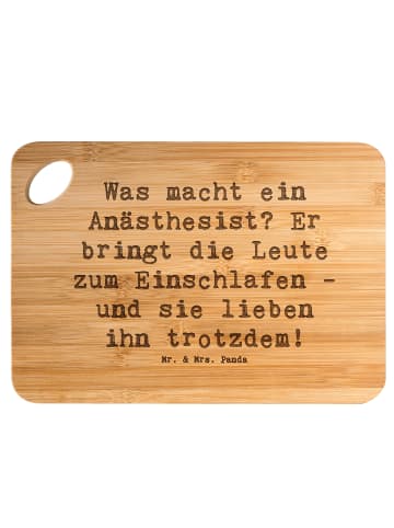 Mr. & Mrs. Panda Frühstücksbrettchen Spruch Anästhesist Schlafpr... in Braun