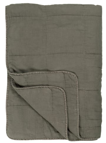 IB Laursen Vintage Quilt unifarben Baumwolldecke in erdfarbene