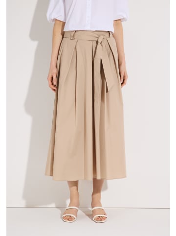 More & More weit ausgestellter Midirock in beige