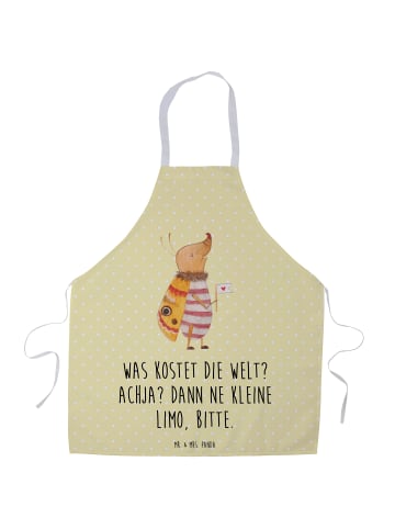 Mr. & Mrs. Panda Schürze Nachtfalter Fähnchen mit Spruch in Gelb Pastell
