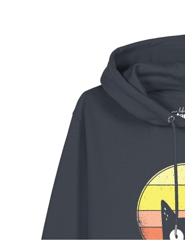 wat? Apparel Sweatshirt Sunset Cat in India Ink Grey