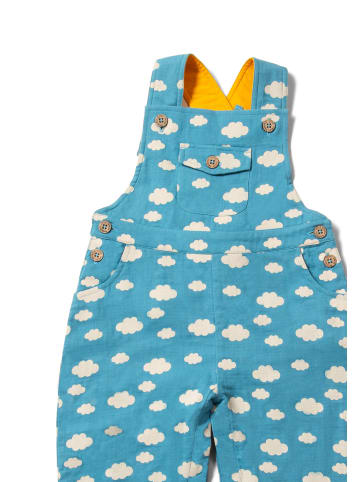 Little Green Radicals Pocket Dungaree Shorts in Blue