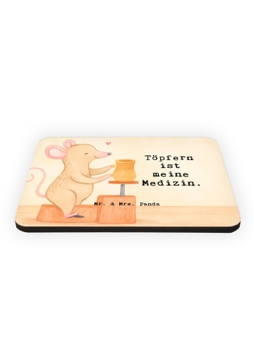 Mr. & Mrs. Panda Magnet Maus Töpfern Design mit Spruch in Weiß