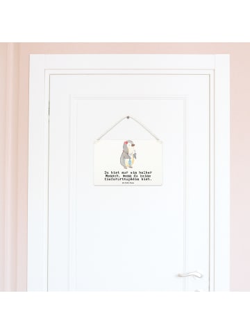 Mr. & Mrs. Panda Schild Kieferorthopädin Herz mit Spruch in Weiß