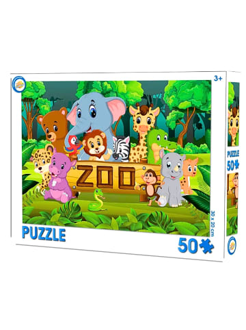 Toy Universe 50tlg. Kinderpuzzle Zoo in Bunt