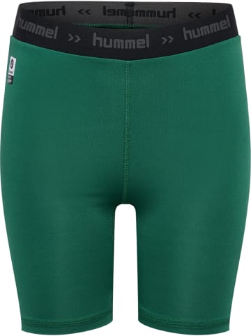 Hummel Enge Shorts Hml First Performance Kids Tight Shorts in EVERGREEN