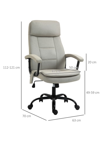 Vinsetto Massagestuhl-63B x 70T x 112-121H cm-Beige