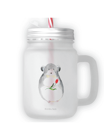 Mr. & Mrs. Panda Einmachglas Chinchilla Blume ohne Spruch in Transparent