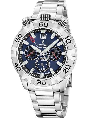 Festina Herrenuhr Bullhead Dunkelblau mit Stahlband