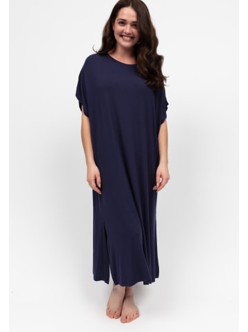 Cyberjammies Alpes Womens Jersey Long Nightdress in Navy