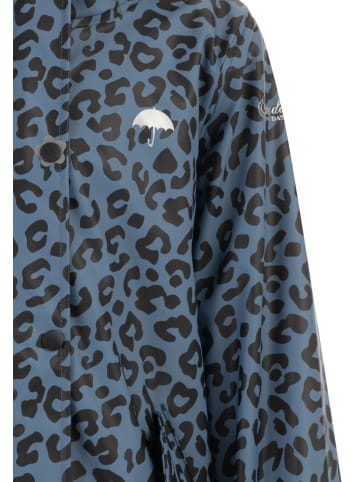 Schmuddelwedda Mädchen Regenjacke in Blau Grau Schwarz Leo