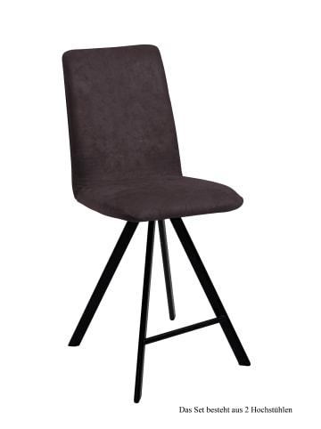 58 aufm Kessel THEKENSTUHL (2er-Set) Deedee 47x109x60 Schwarz/Espresso