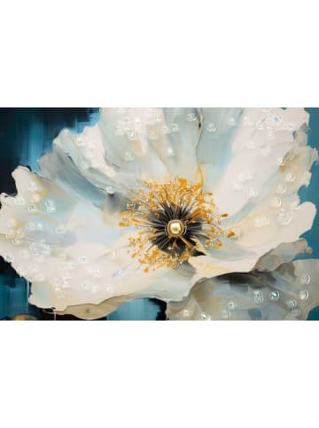 Mauro Ferretti Gemälde auf lackierter Leinwand mit Rahmen, 42 x 3,5 x 62 cm