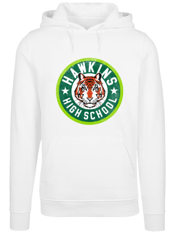 F4NT4STIC Hoodie Stranger Things Hawkins Tiger Circle Netflix in weiß
