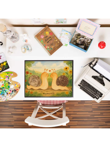 Mr. & Mrs. Panda schreibauflage Schnecken Liebe Design ohne Spruch in Weiß