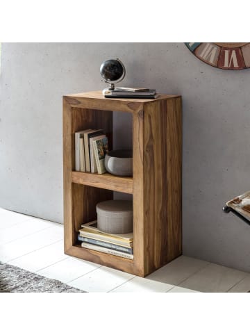 FineBuy Bücherregal in Braun / Sheesham / 50x35x88