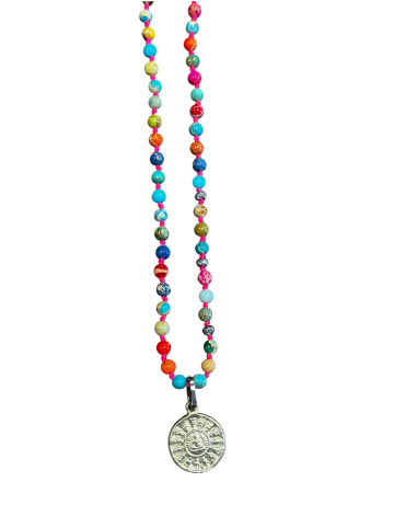 Icon BUDDHA 10-S 4MM STONE NECK MIX JASPER-S in MEHRFARBIG