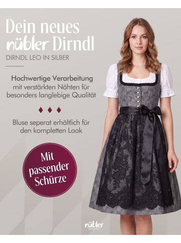 Nübler Midi Dirndl Leo in Silber