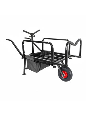 relaxdays Angelwagen-Transportwagen "2-Rad" in Schwarz - (B)145 x (H)65 x (T)55 cm