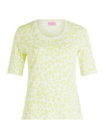 Betty Barclay Basic Shirt mit Rippenstruktur in Cream/Green