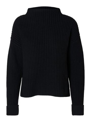 SELECTED FEMME Gemütlicher Strickpullover mit Rollkragen und Seitenschlitz in Schwarz