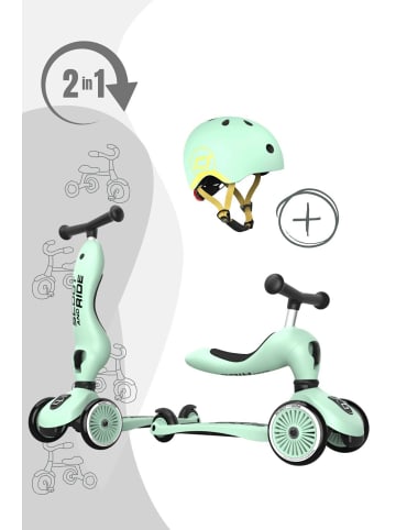 Scoot & Ride Scoot&Ride Highwaykick 1 Rutscherfahrzeug inkl. Helm - Farbe: Kiwi