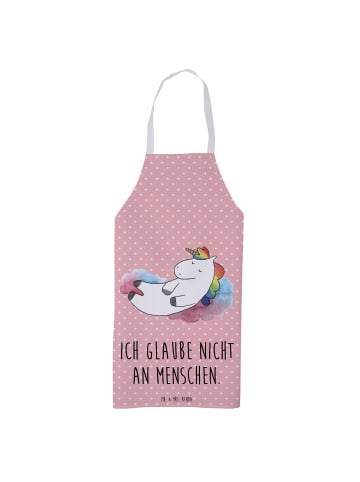 Mr. & Mrs. Panda Schürze Einhorn Wolke 7 mit Spruch in Rot Pastell