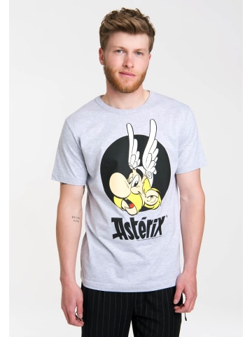 Logoshirt T-Shirt Asterix - Portrait in grau-meliert