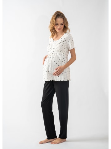 Cool Mama Umstands- und Still-Pyjama 2 in 1 in Weiß