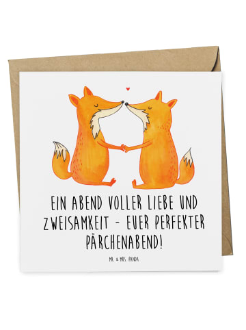 Mr. & Mrs. Panda Gutschein Perfekter Pärchenabend mit Spruch in Weiß