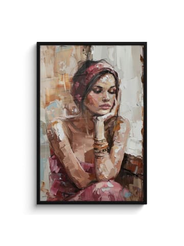 MuchoWow Poster mit Leiste Träumendes Porträt (BxH)