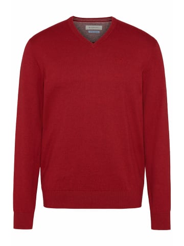 Bugatti V-Ausschnitt-Pullover in rot