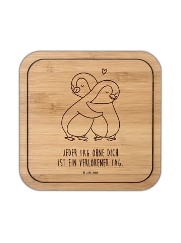 Mr. & Mrs. Panda Tischschoner Pinguine Kuscheln mit Spruch in Transparent