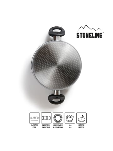 Stoneline Kochtopf | mit Deckel in Anthrazit