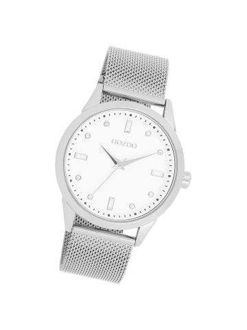 Oozoo Analog-Armbanduhr Oozoo Timepieces silber groß (ca. 40mm)