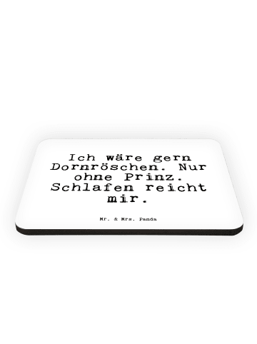 Mr. & Mrs. Panda Magnet Ich wäre gern Dornröschen.... mit Spruch in Weiß