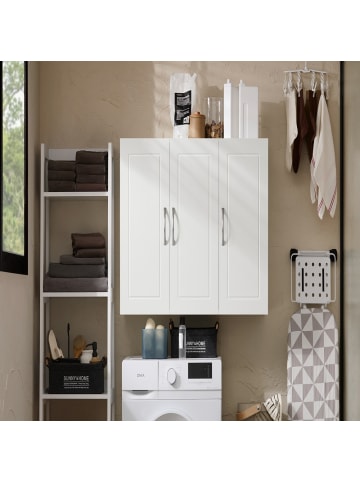 SoBuy Wandschrank in Hochglanzweiß - (W) 13 x (H) 60 x (L) 90 cm