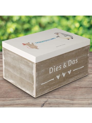 Mr. & Mrs. Panda Geschenkbox Maus Pinguin Geburtstag ohne Spruch in Weiß