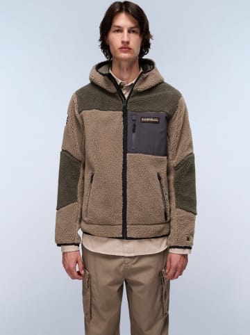 Napapijri Hoodie "Yupik Fzh 3" in Braun