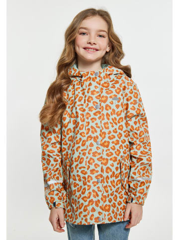 Schmuddelwedda Mädchen Regenjacke in Pastellmint Orange Leo