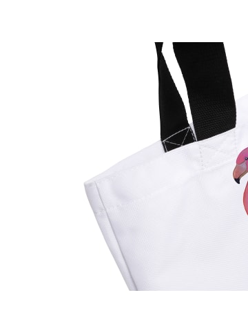 Mr. & Mrs. Panda Shopper Flamingo Classic mit Spruch in Weiß