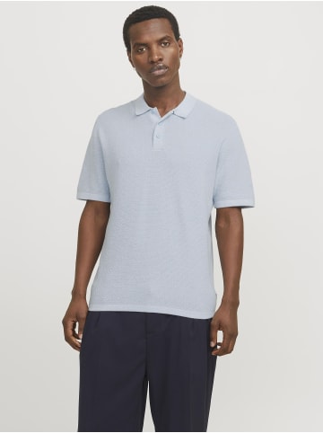 Jack & Jones Gestricktes Polo in Chambray Blue