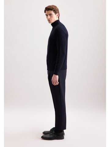 Seidensticker Strick-Jacke Regular in Dunkelblau