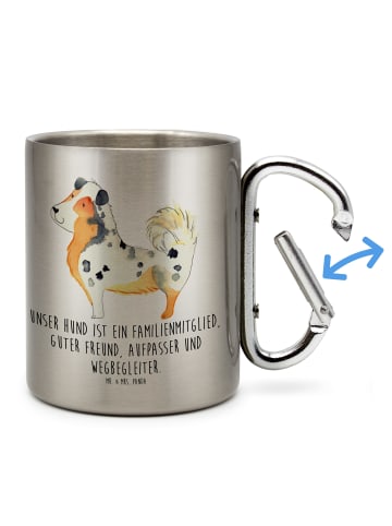 Mr. & Mrs. Panda Tasse Hund Australien Shepherd mit Spruch in Silber