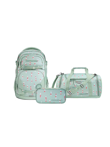Coocazoo Schulrucksack-Set PORTER Dancing Dots 3-tlg. in Blau
