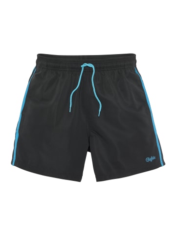 Buffalo Badeshorts in schwarz-türkis