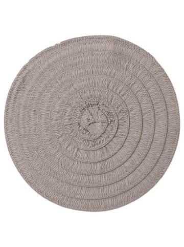 Secret de Gourmet Tischset aus Jute OLIVIA, 1 Stk. in Grau, Ø 38 x (H) 0,3 cm