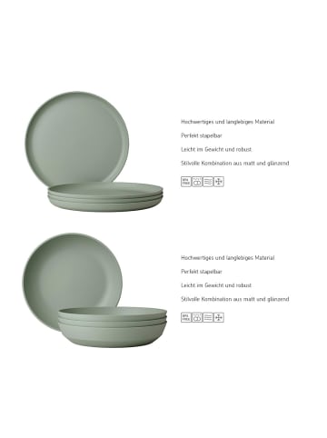 Mepal 8er Set Tafel-Set Silueta in Nordic Sage